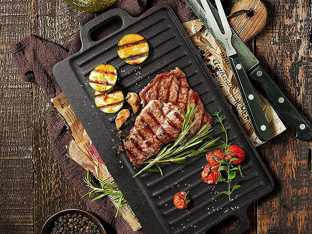 Reversible Cast Iron Grill Griddle Grill Plate - Image 2