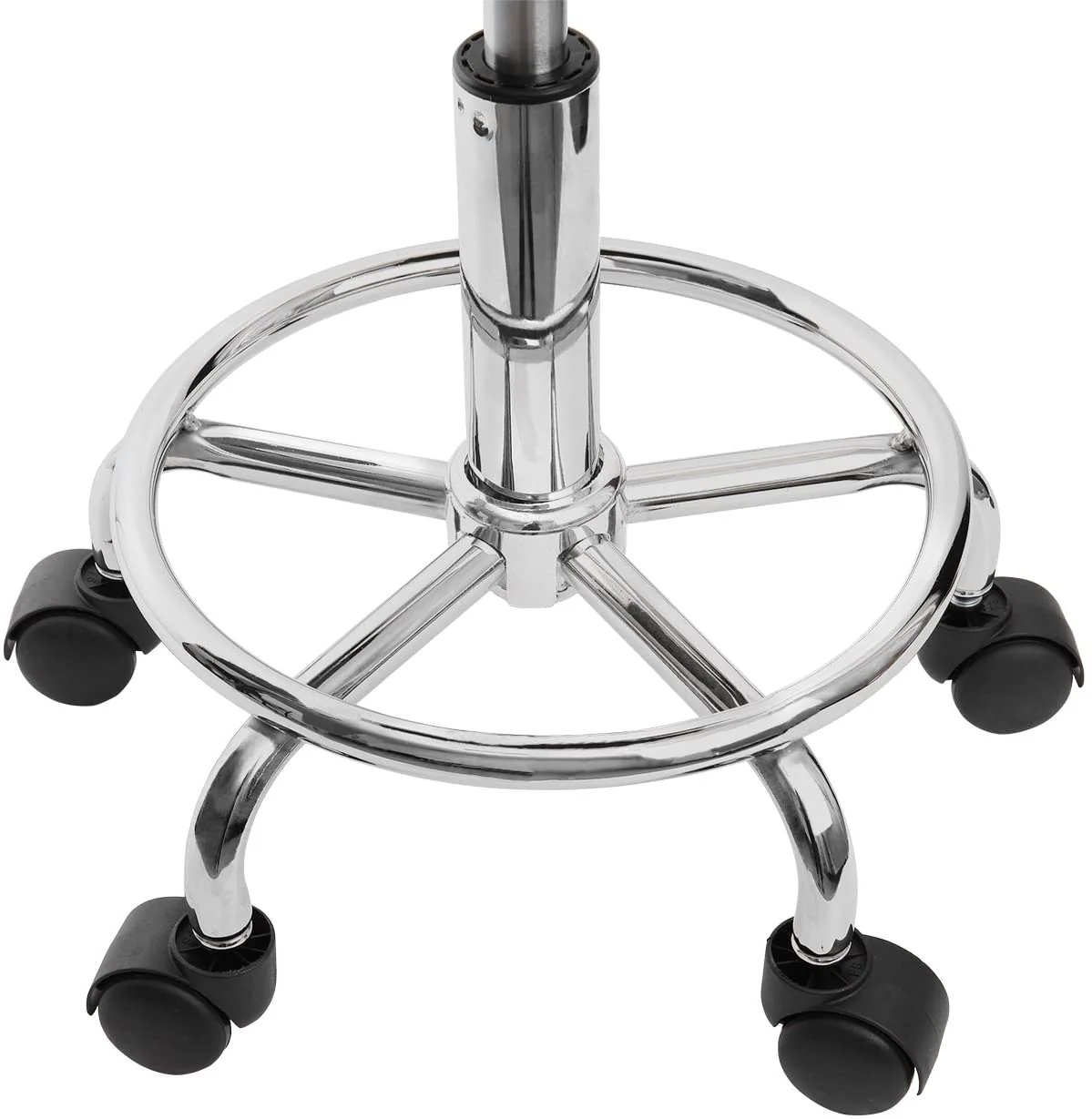 Rolling Saddle Stool PU Leather - Image 6