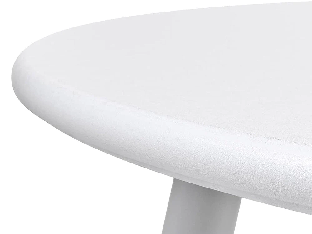 Round Metal Side Table-White - Image 7
