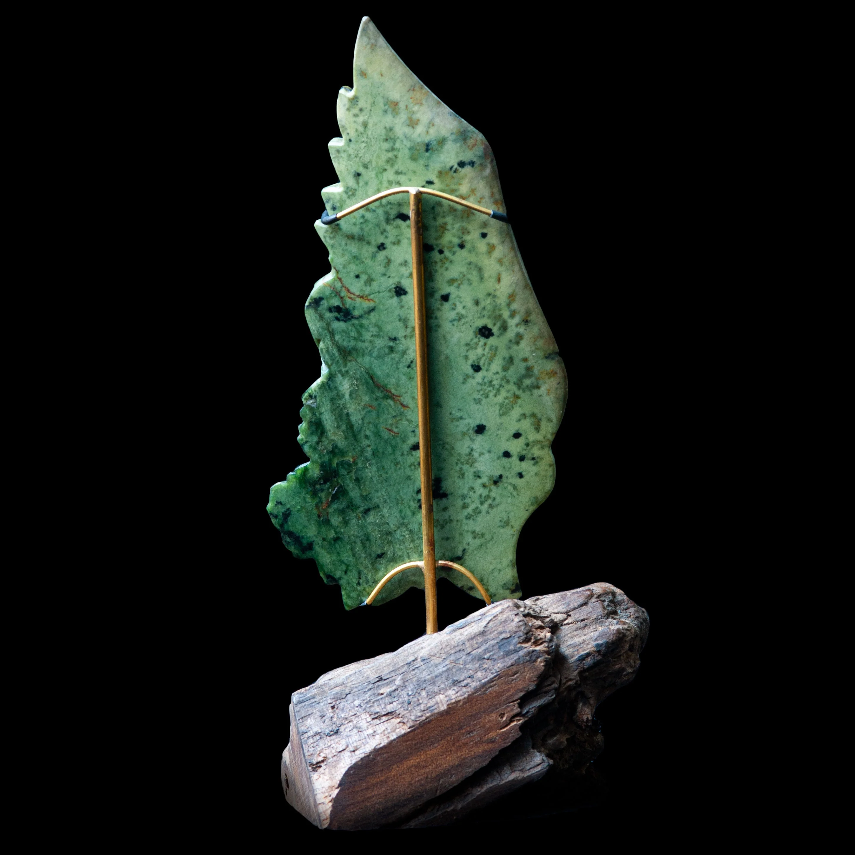 Ruru/Owl pounamu sculpture by Alex Sands - Image 2