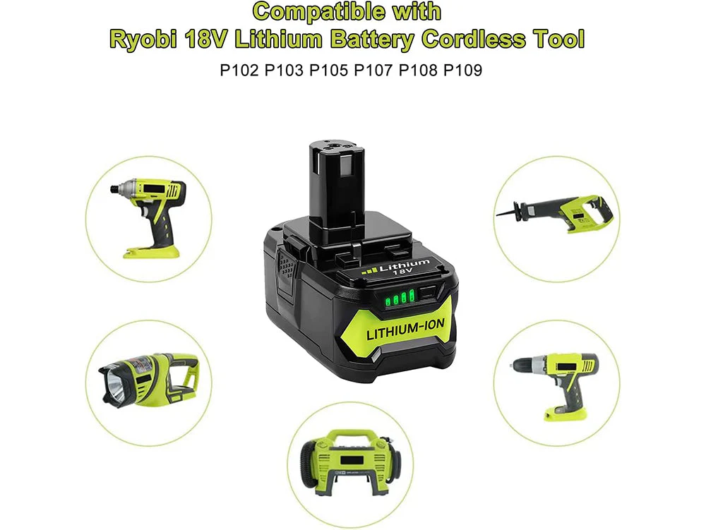 Ryobi Replacement Battery for Ryobi P104 P105 P107 P108 - Image 6