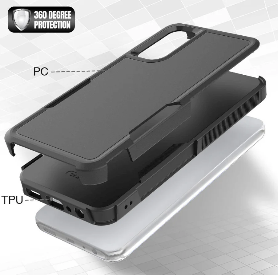Samsung Galaxy S20 FE Dual Layer Armor Hard Case – Black - Image 2