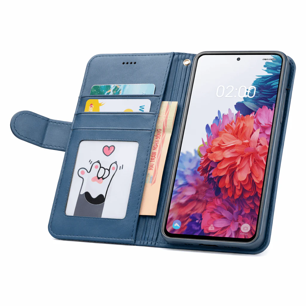Samsung Galaxy S20 FE Flip Wallet Case Cowhide Dot Pattern - Image 9