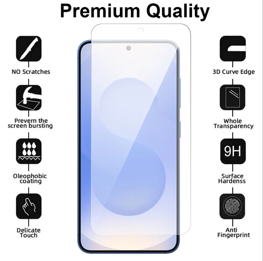 Samsung Galaxy S21 FE Clear Tempered Glass Screen Protector - Image 2