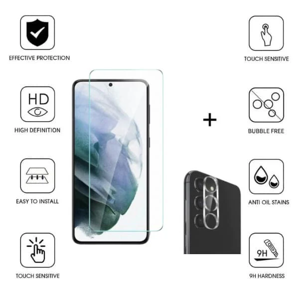 Samsung Galaxy S23 (2 in 1) Glass Screen Protector - Image 2