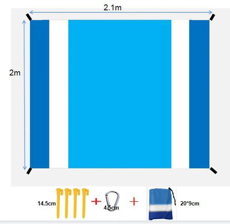 Sandproof & Waterproof Beach Mat – 210x200 cm - Image 4