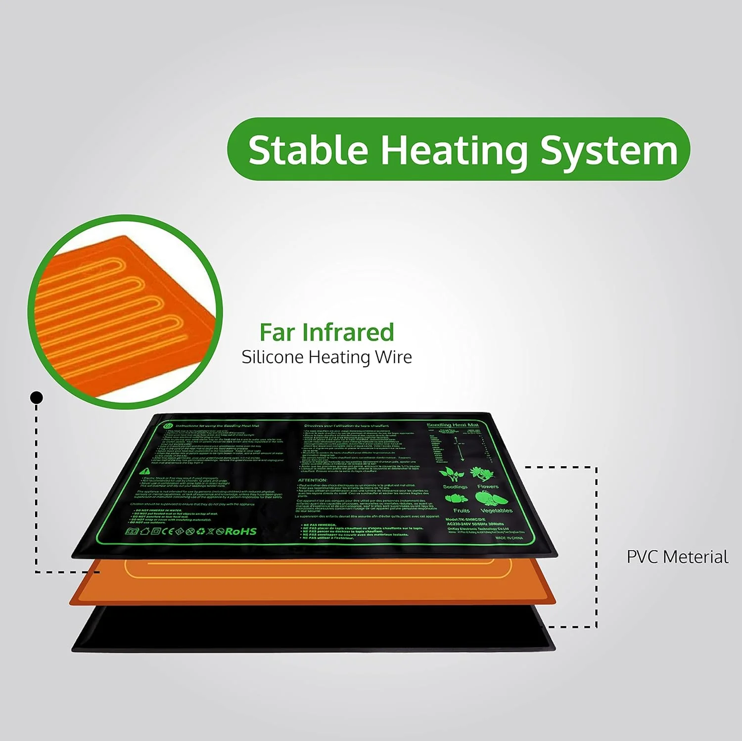 Seedling Heat Mat Plant Heated Pad 25x50CM - Image 9