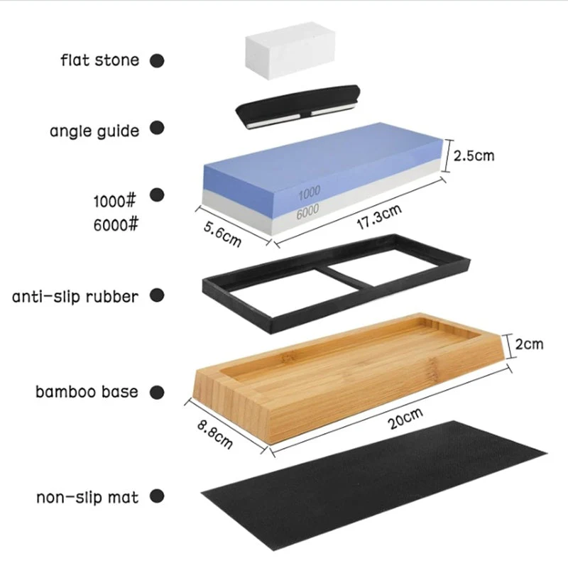 Sharp Pebble Premium Whetstone Knife Sharpening Stone 2 Side Grit 1000/6000 Waterstone - Image 2