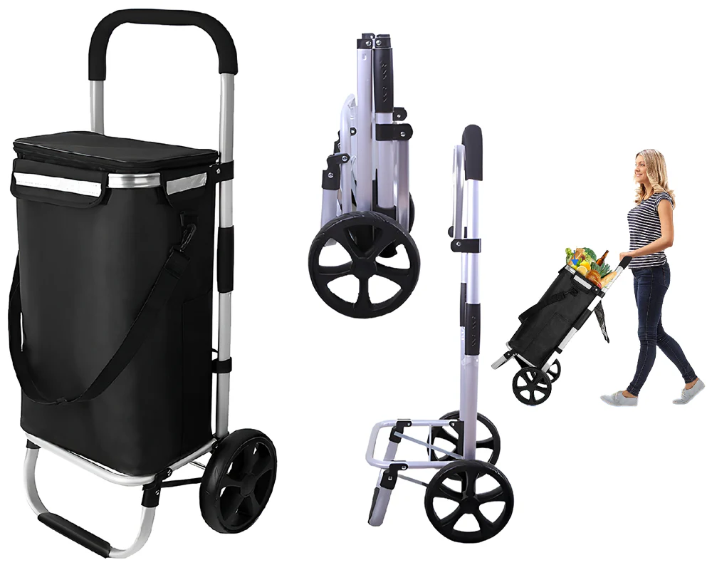 Shopping Trolley Foldable 45L Lightweight Grocery Shopping Trolley - Image 9