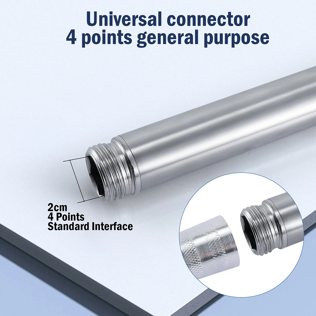 Shower Head Extension Arm (Silver, 11-inch Extension) - Image 19