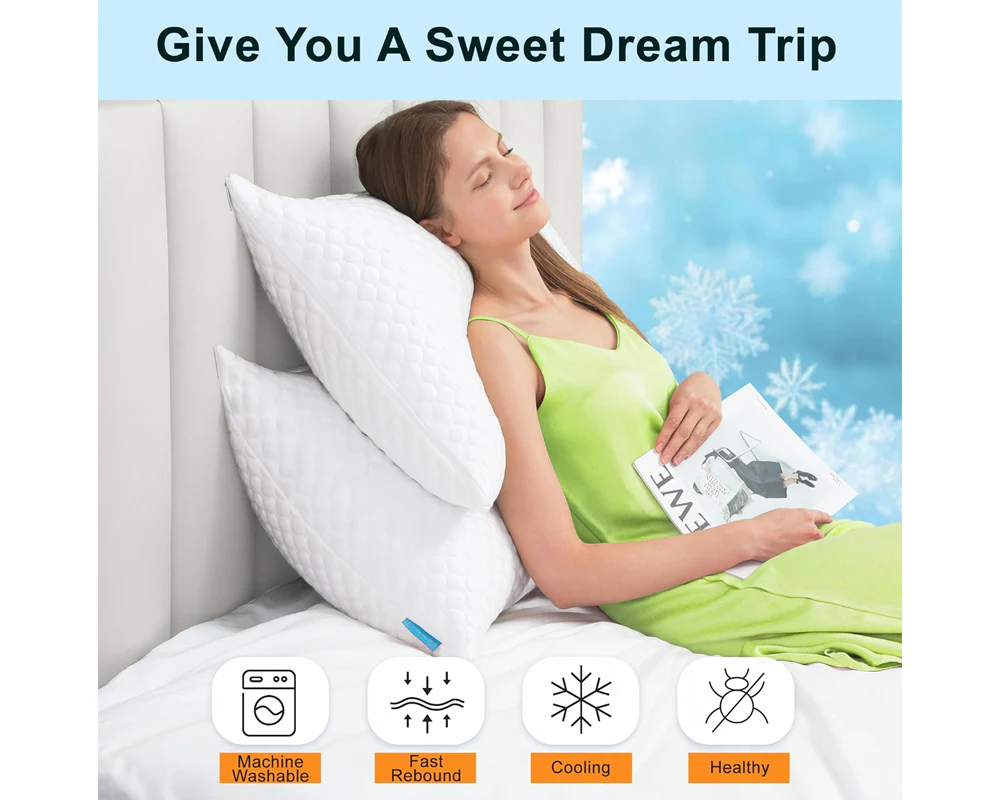 Side Sleeper Pillow – Curved Memory Foam Adjustable Cooling Pillow for Neck & Shoulder Pain Relief - Image 7