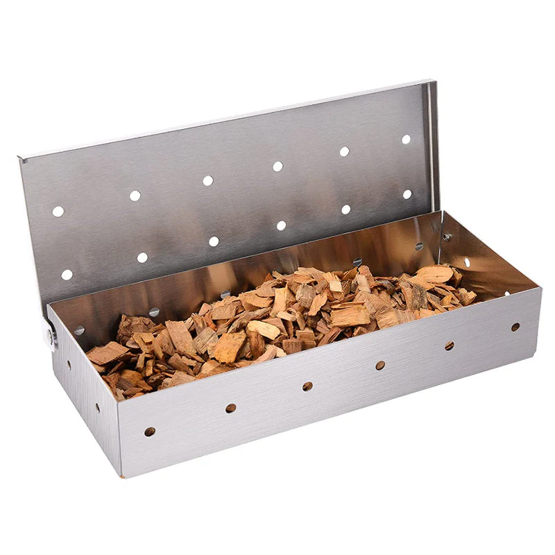 Smoker Box for BBQ Grill Wood Chips - Stainless Steel - Image 3