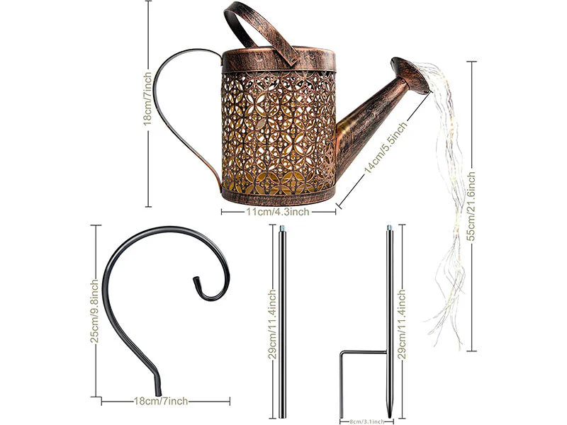 Solar Lights watering can Kettle Art Light - Image 6