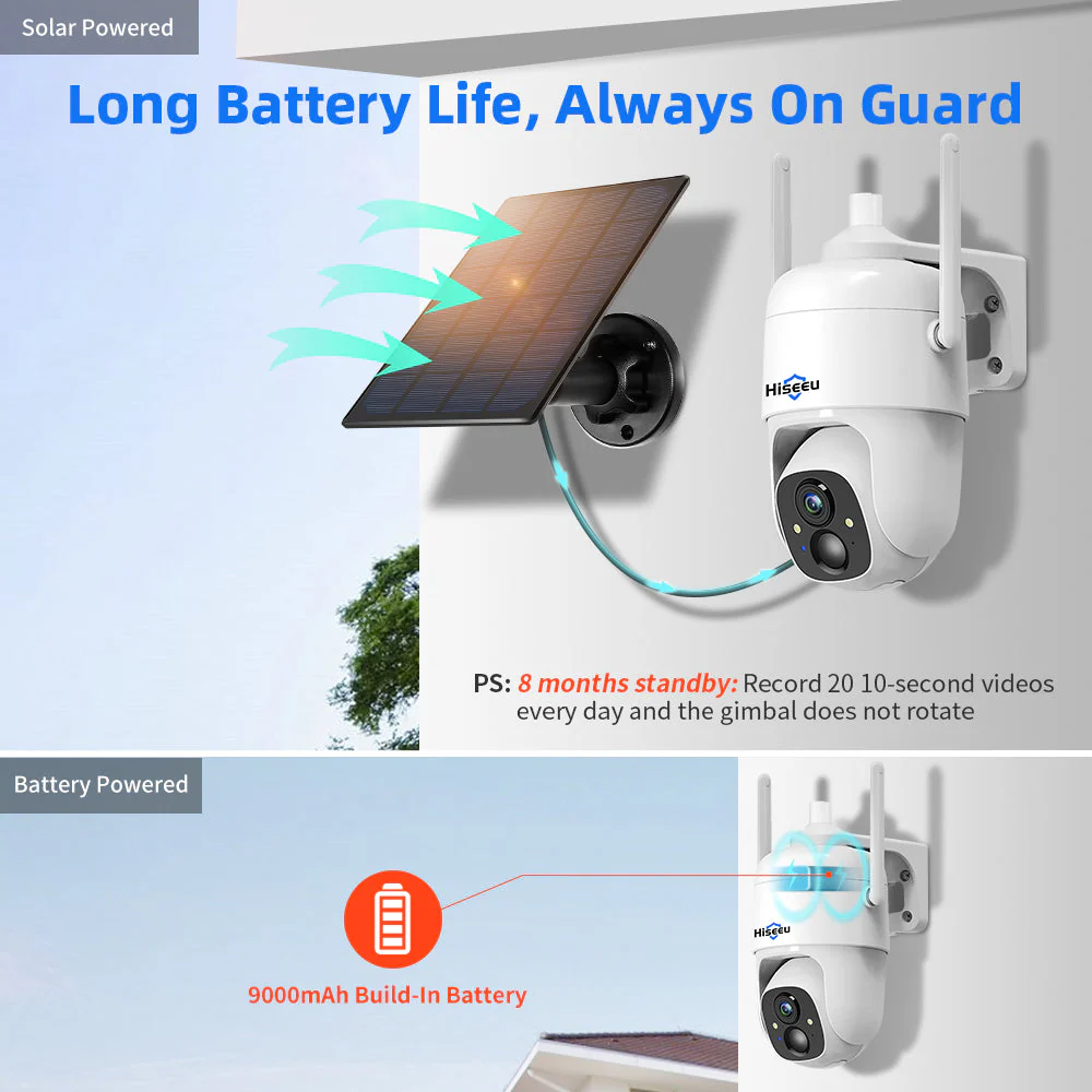 Solar Security Camera 1080p Wireless Wifi Camera Outdoor Waterproof With 32Gb Sd Card - Image 4