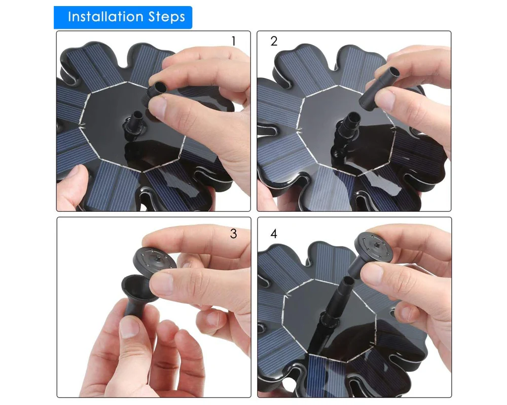 Solar Powered Fountain Pump For Bird Bath Fountain Water Pump - Image 4