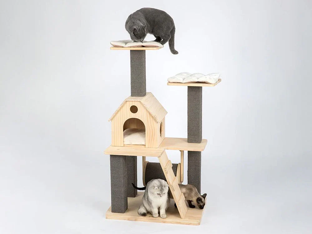 Solid Wood Cat Tree - Image 3