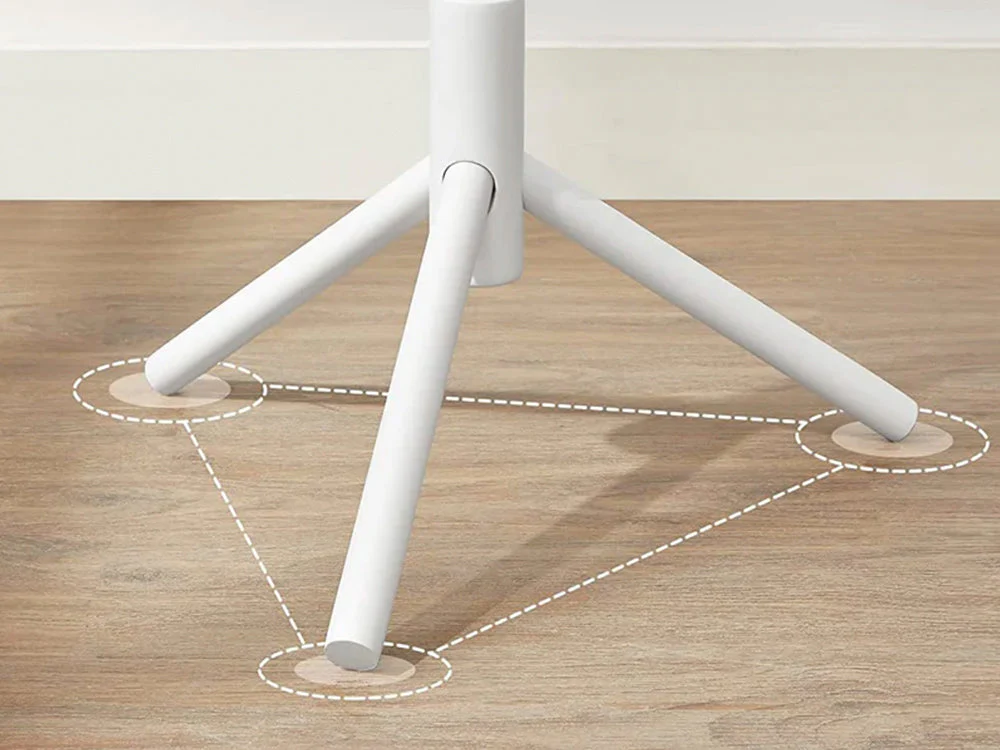 Solid Wood Coat Rack with 8 Hooks - White - Image 5