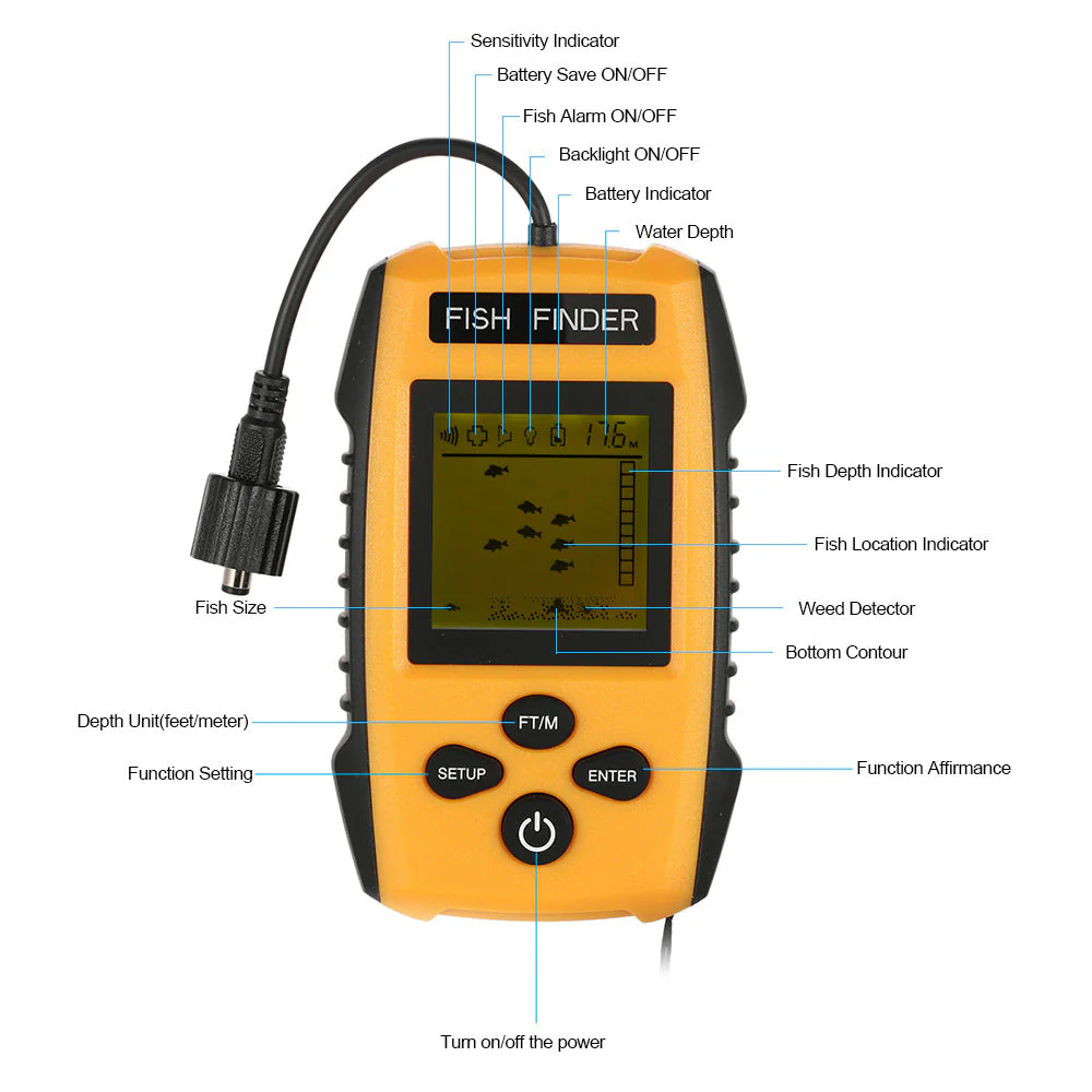 Sonar LCD Fish Finder Fishing Tools Echo Sounder for Fishing - Image 4