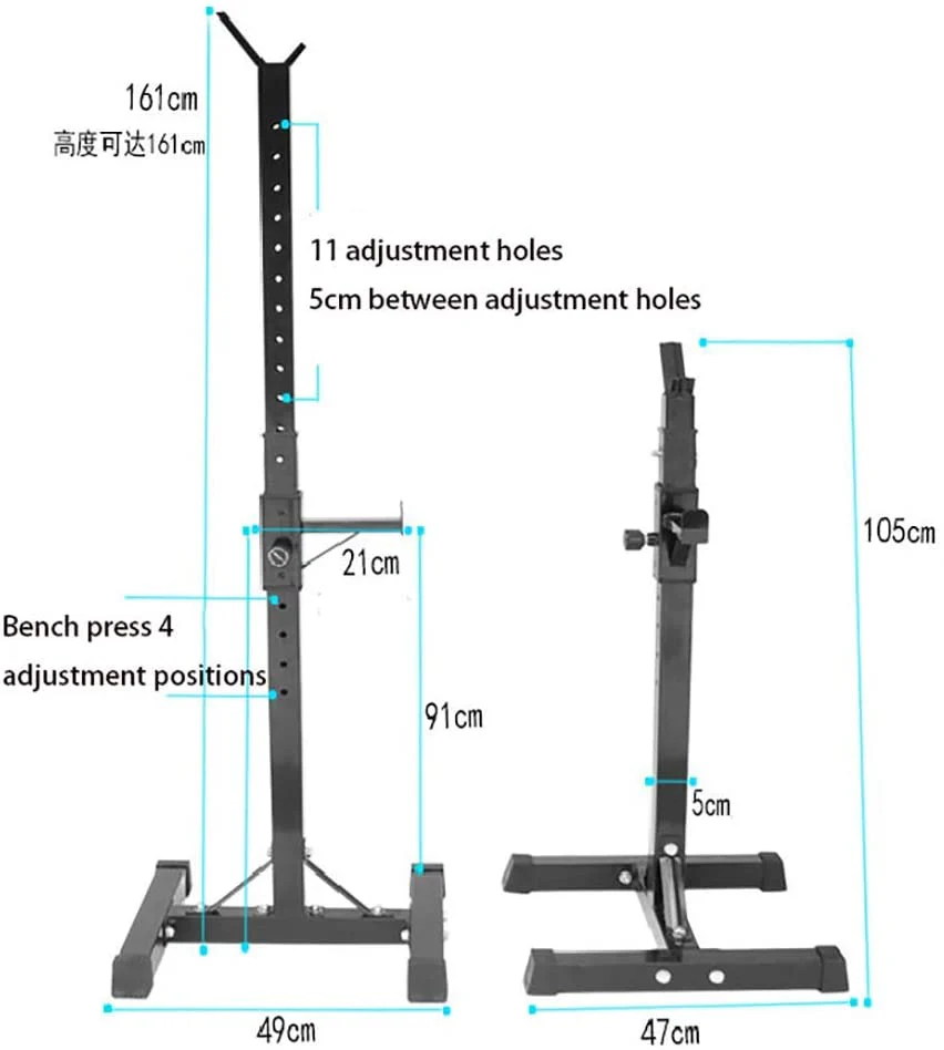 Squat Rack Weight Adjustable Lifting Stand - Image 3