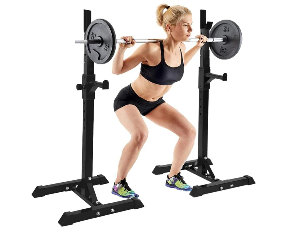 Squat Rack Weight Adjustable Lifting Stand - Image 9