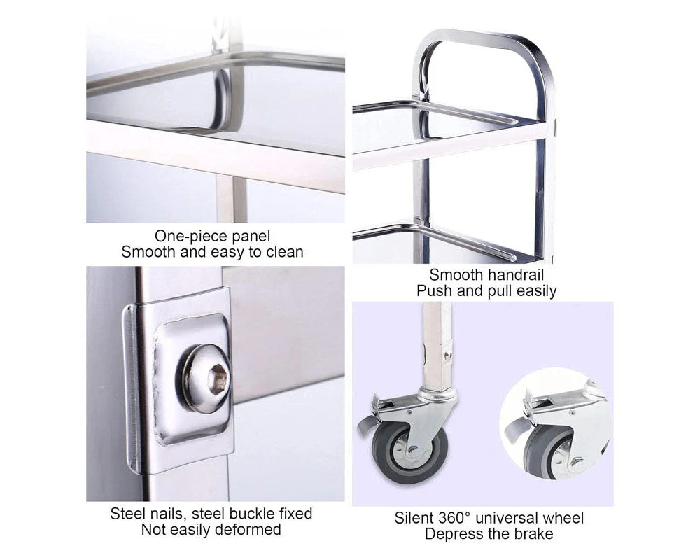 Stainless Steel Trolley Kitchen Storage Trolley - Image 3