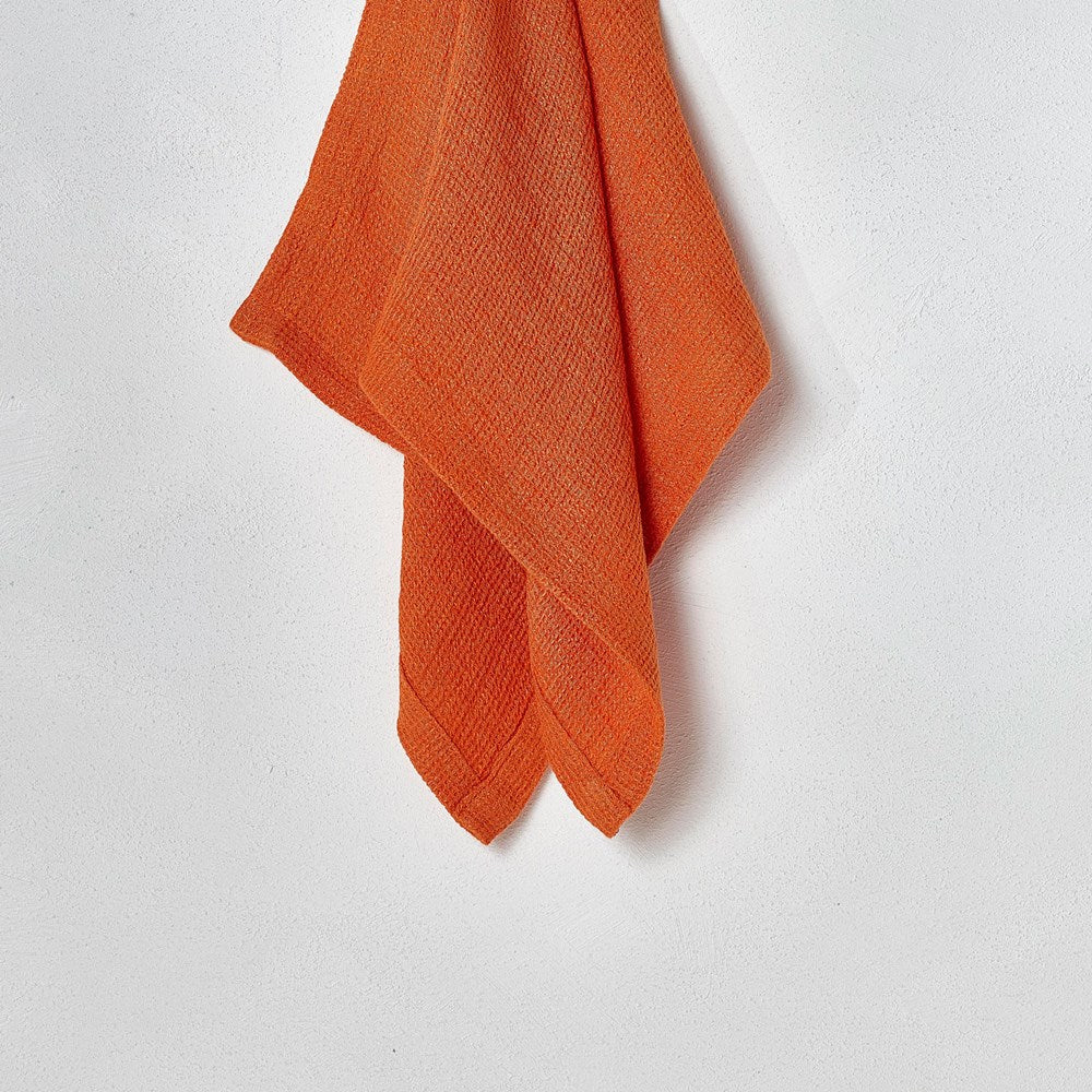 Stone Wash Linen Waffle Bath Sheet - Image 2