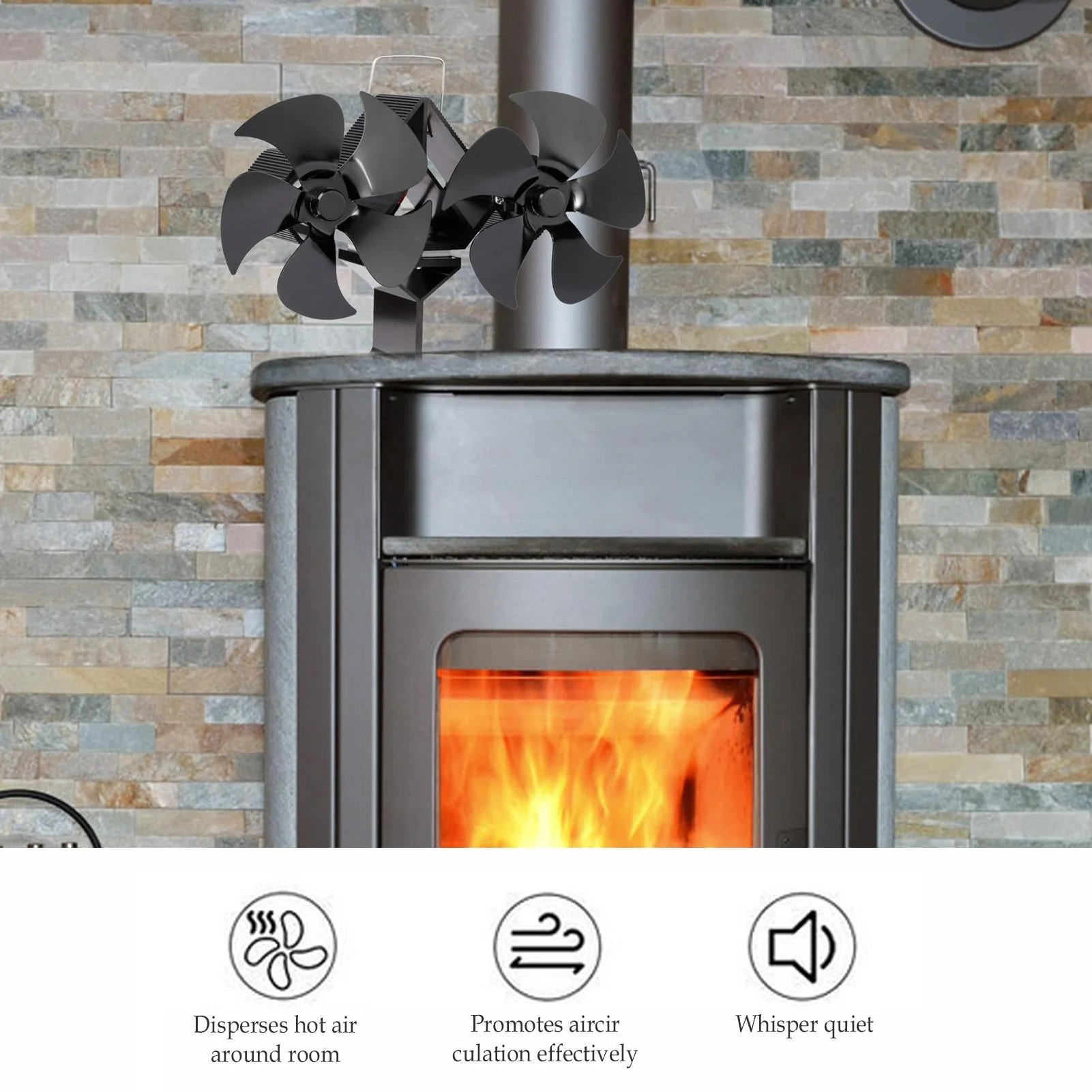 Stove Fan Fireplace Fan - Image 5