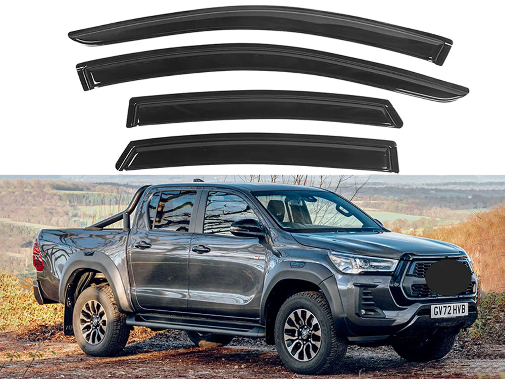 Door Visor / Weather Shield / Monsoon Guard To Suit Toyota HILUX 2015-2024 - Image 3