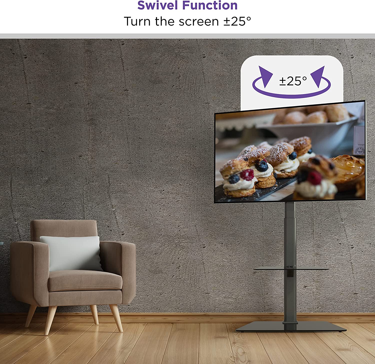 Swivel TV Stand for 32–70 Inch TVs - Image 8