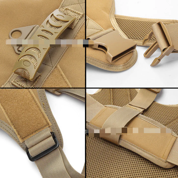 Tactical Dog Harness Training Walking Collar Vest Pet Adjustable Chest Strap - Image 4