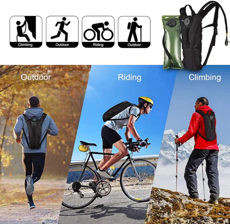 Tactical Lightweight Hydration Backpack with 3L Water Bladder - Image 7