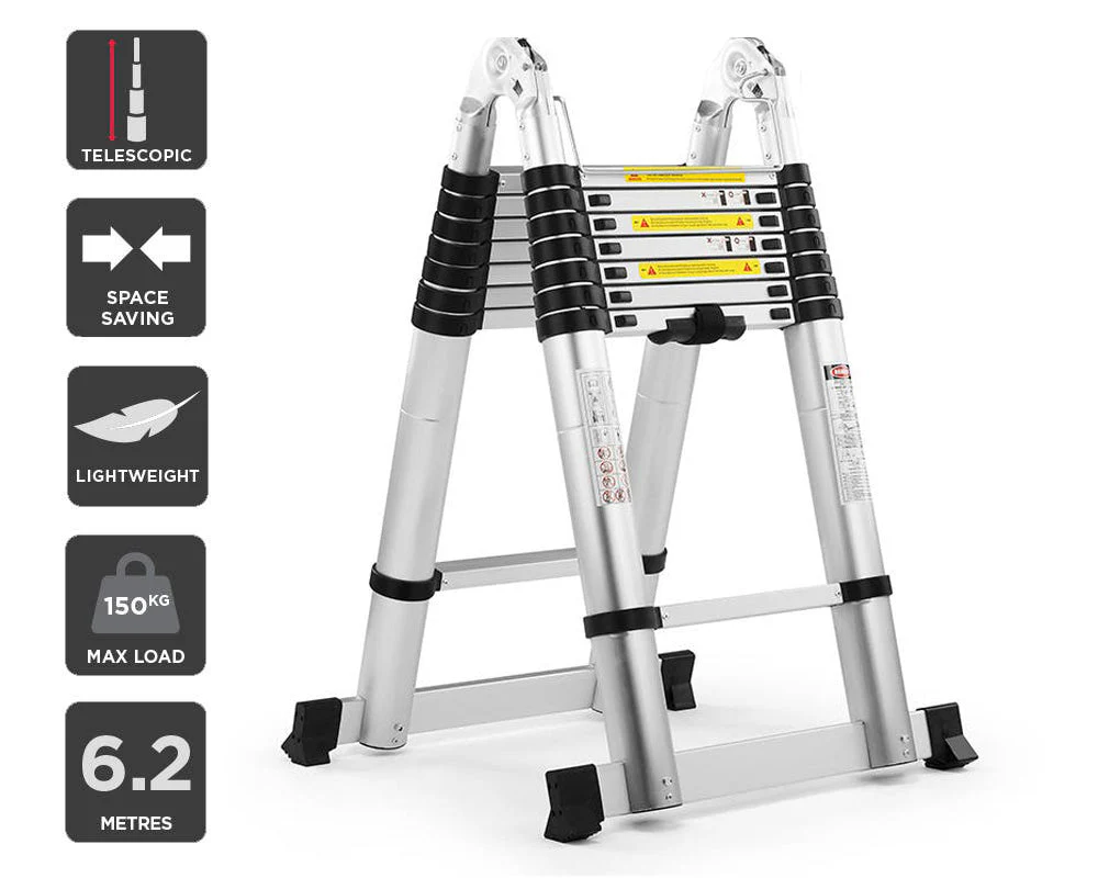 Telescopic Ladder 6.2m Aluminium Telescoping - Image 2