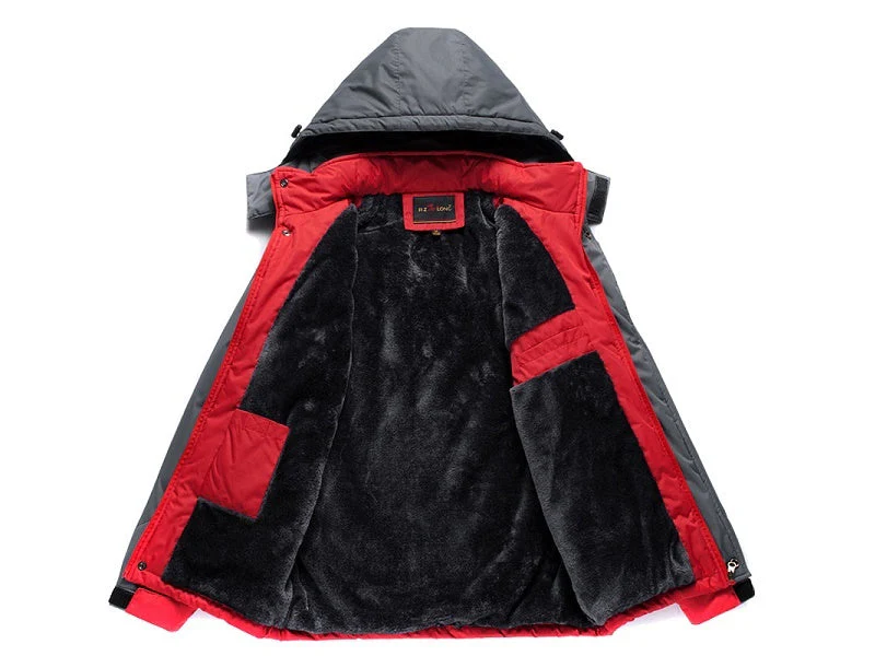 Thermal Mountain Waterproof Fleece Ski Jacket Windproof Rain Jacket - Image 3