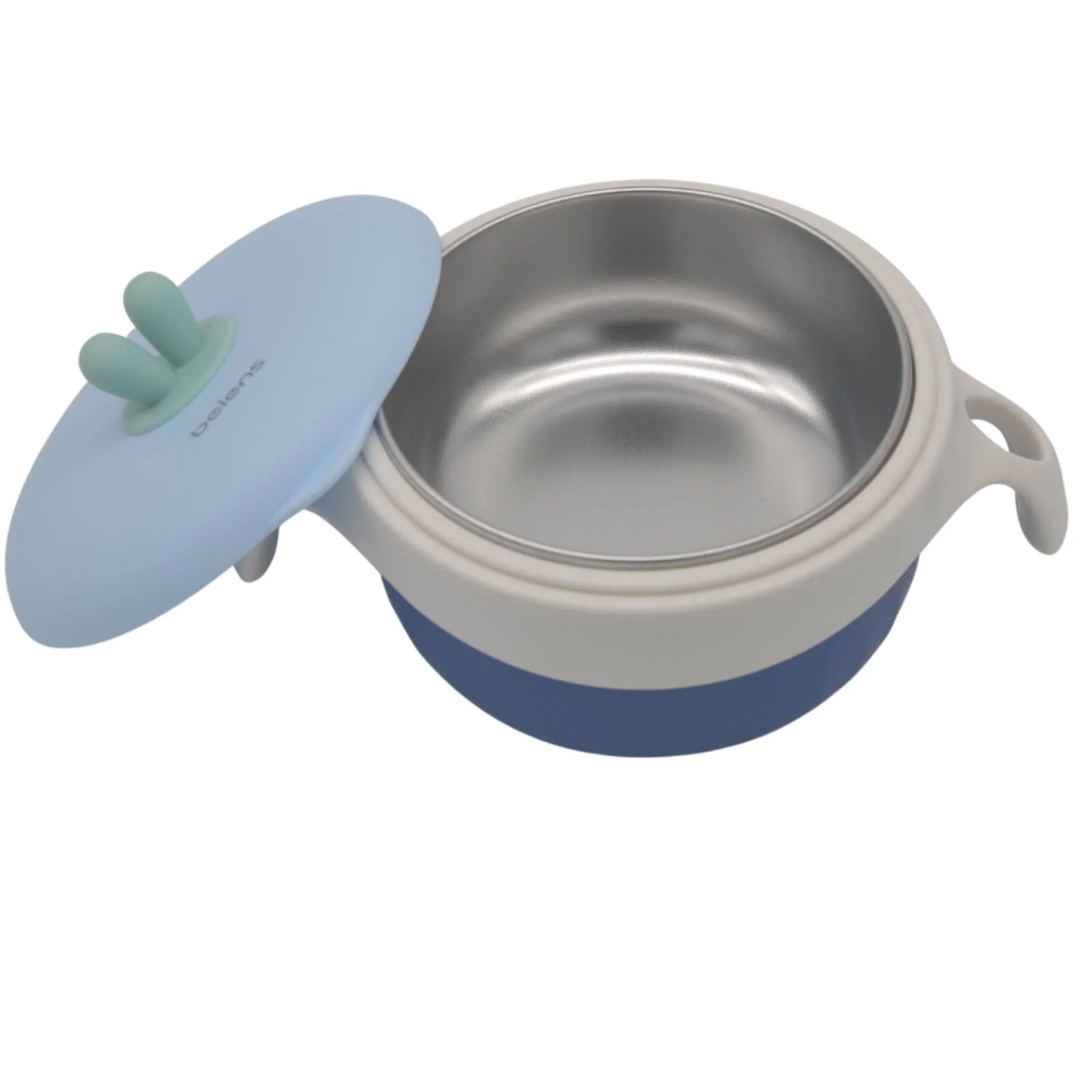 Thermal Stainless Steel Baby Toddler Suction Bowl Set (Spoon Fork )-Blue - Image 7