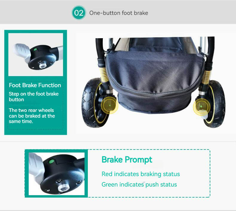Three Wheels Baby Stroller with All Accessories -Black - Image 24
