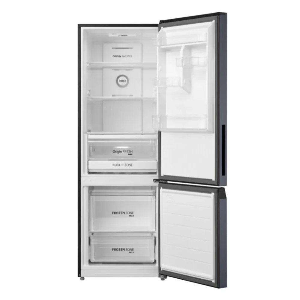 Toshiba 325L Bottom Mount Fridge Freezer Morandi Grey - Image 2
