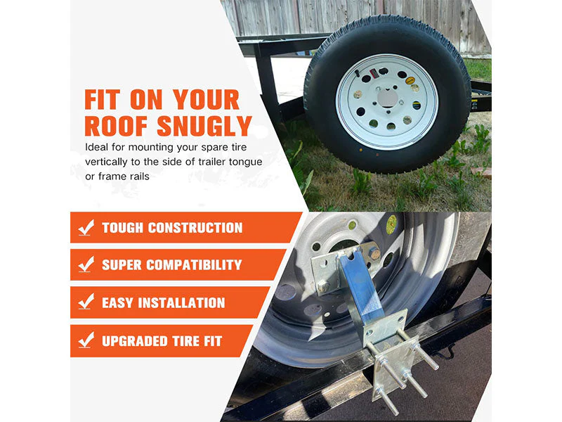 Trailer Wheel Bracket Spare Tire Carrier - Image 8