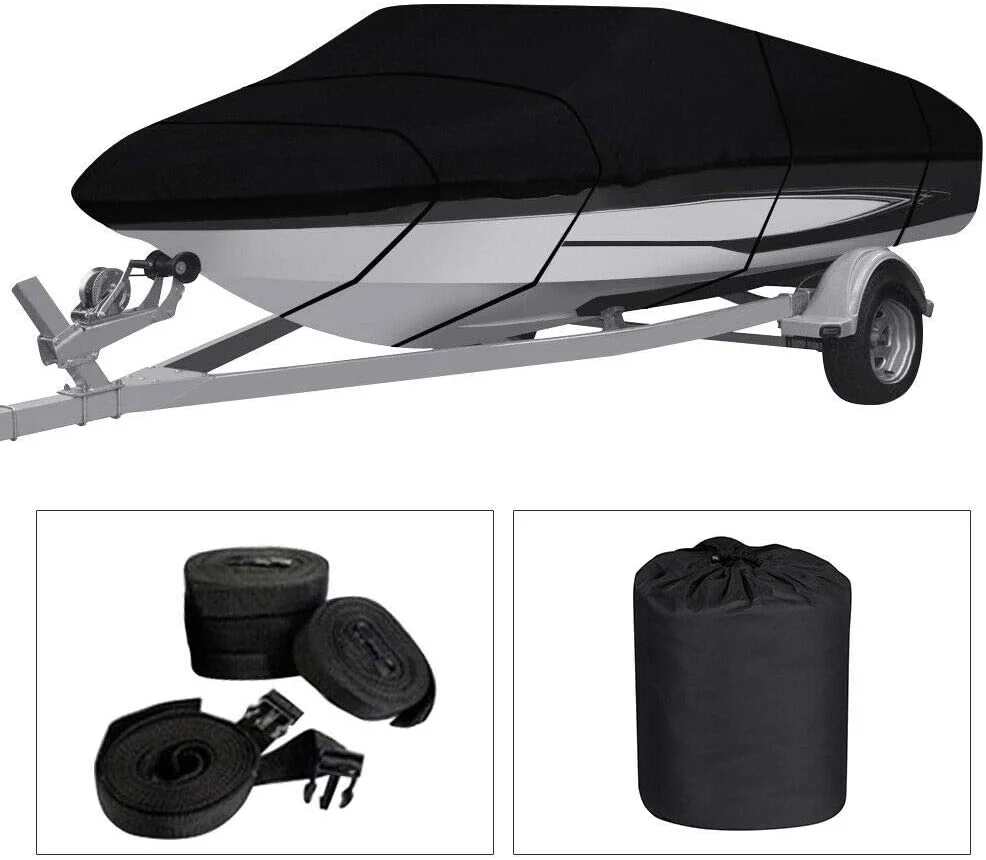 Boat Cover Heavy Duty – 600D Black Trailerable Boat Cover for 16–18ft V-Hull - Image 5