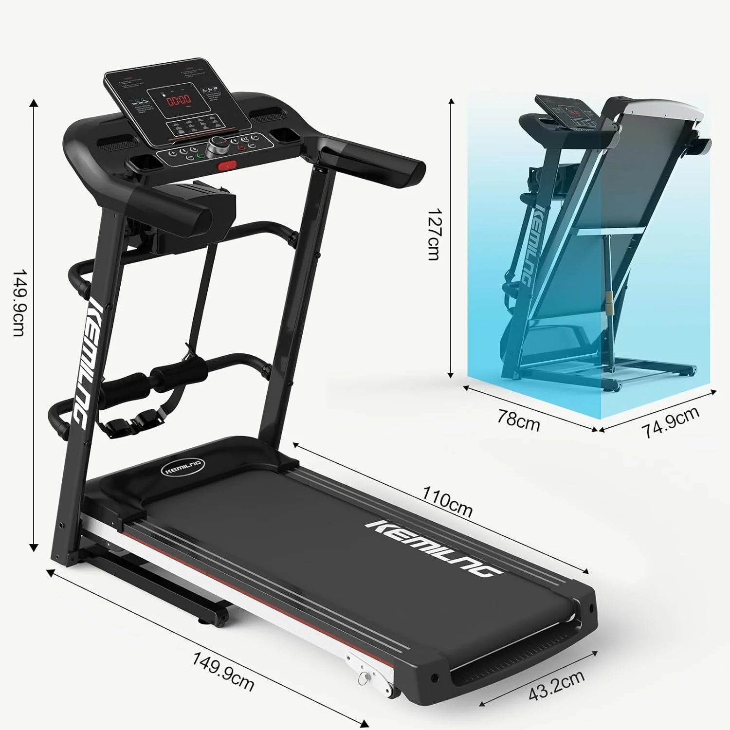 Multifunctional Foldable Treadmill 120 kg Capacity - Image 15