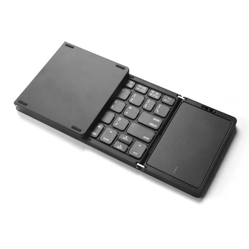Tri-Folding Wireless Bluetooth Keyboard with Trackpad for IOS Android Windows - Image 4