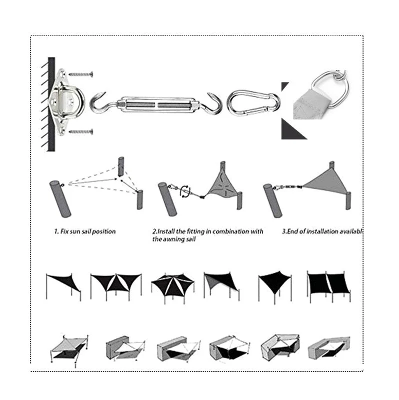 Triangular Shade Sail Hardware Pack Mounting Accessory - Image 3