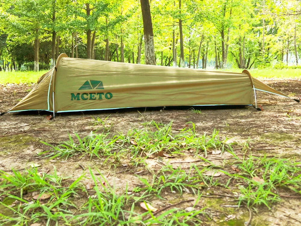 Ultralight 1 Person Waterproof Bivvy Tent - Earth brown - Image 3
