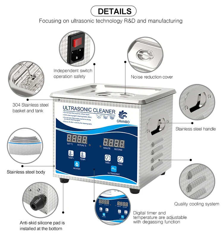 Ultrasonic Cleaner 1.3L Jewellery Cleaner - Image 4