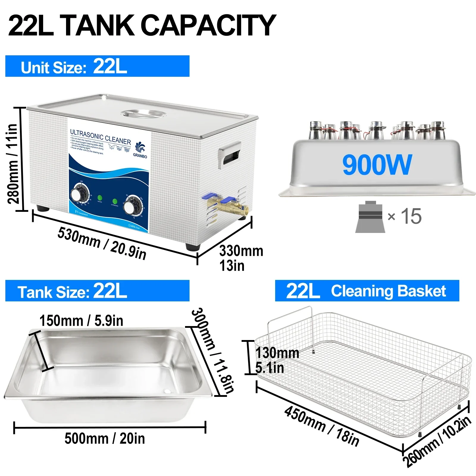 Ultrasonic Cleaner 22L - Image 2