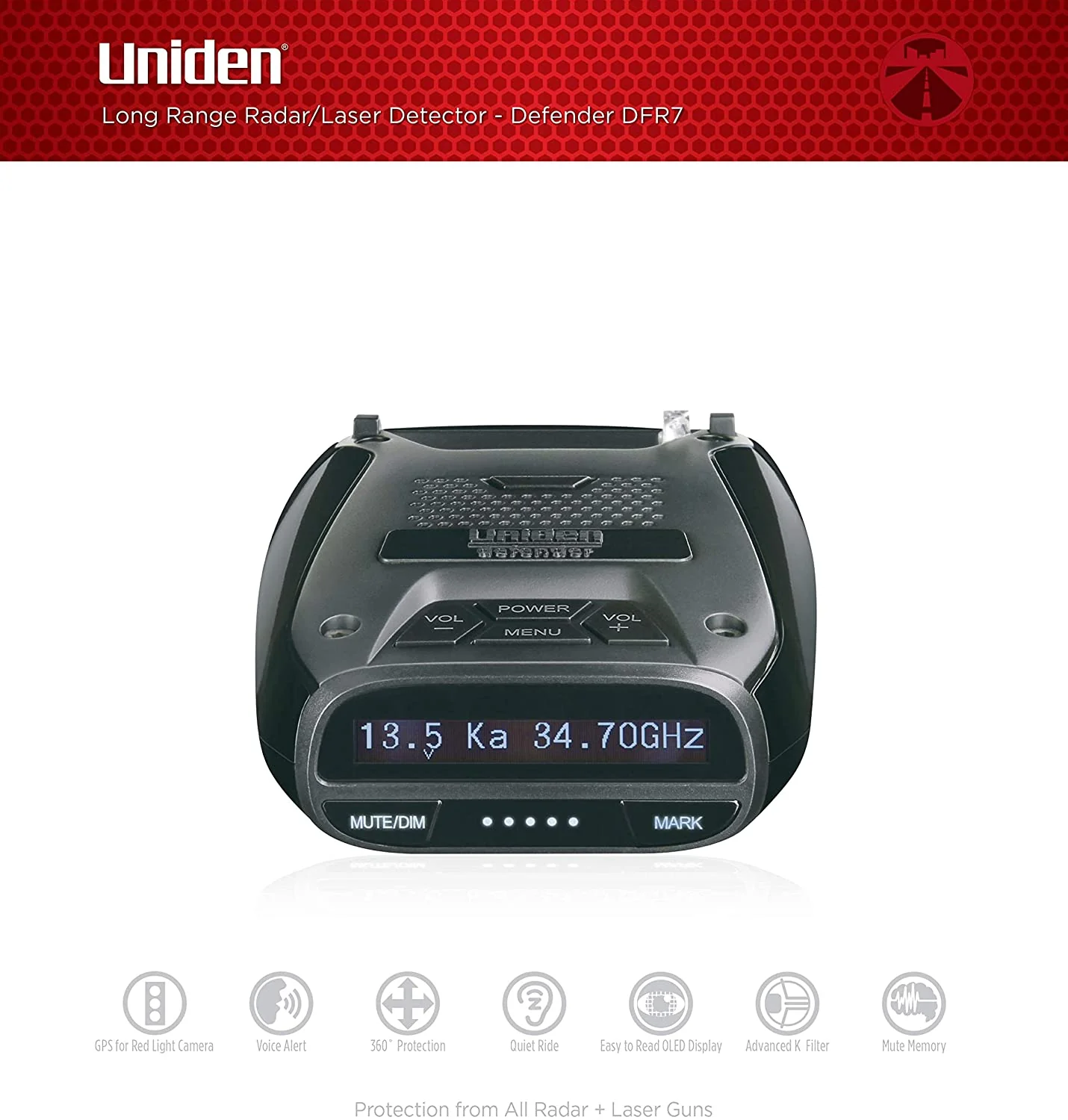Uniden Dfr7 Super-Long Range Radar/Laser Detection With GPS - Image 3