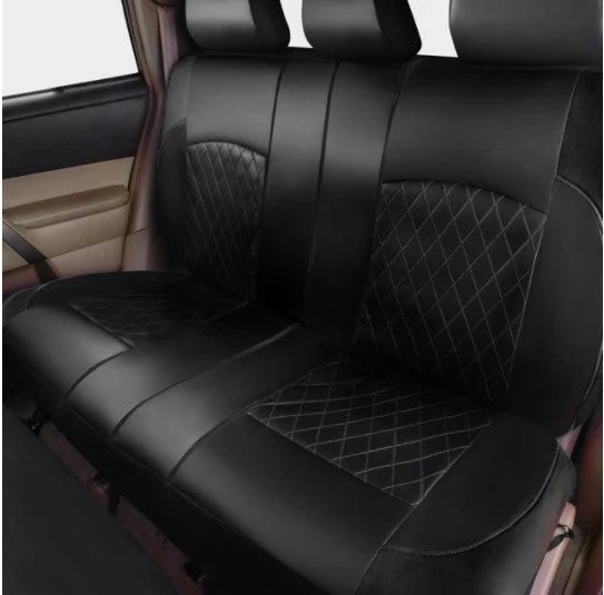 Universal Fit Faux Leather Full Set Black Automotive Seat Covers fits - Image 3