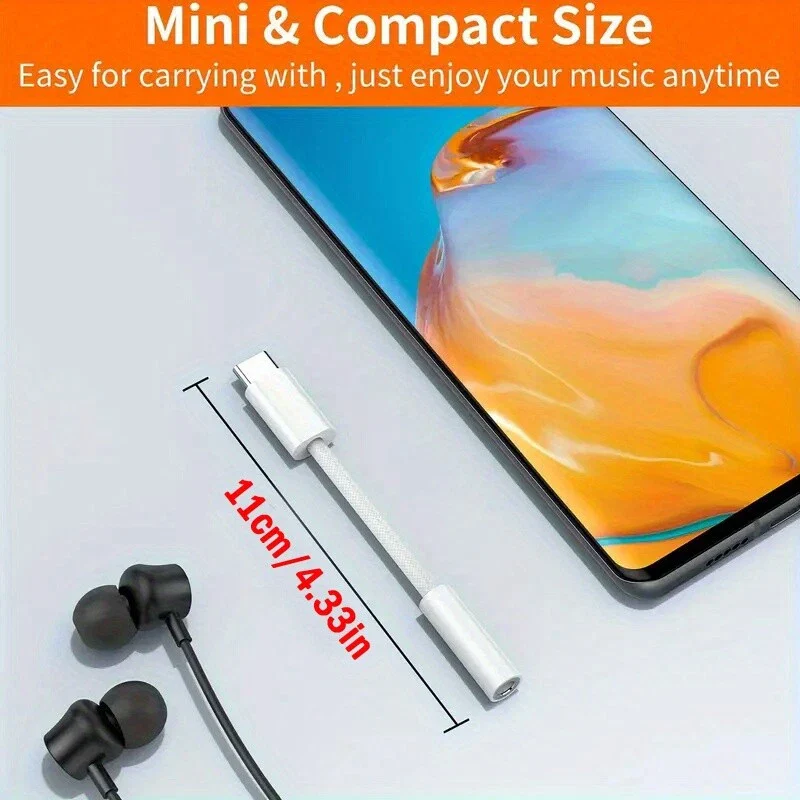 USB-C to Aux Adapter Headset Jack Adapter - Image 13