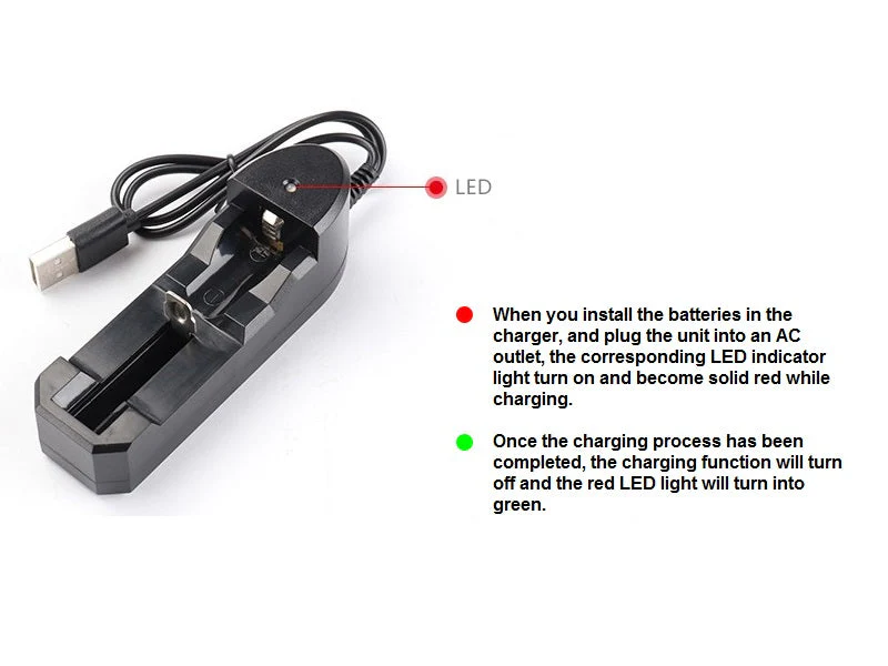 USB Charger for 18650 Rechargeable Battery - Image 5