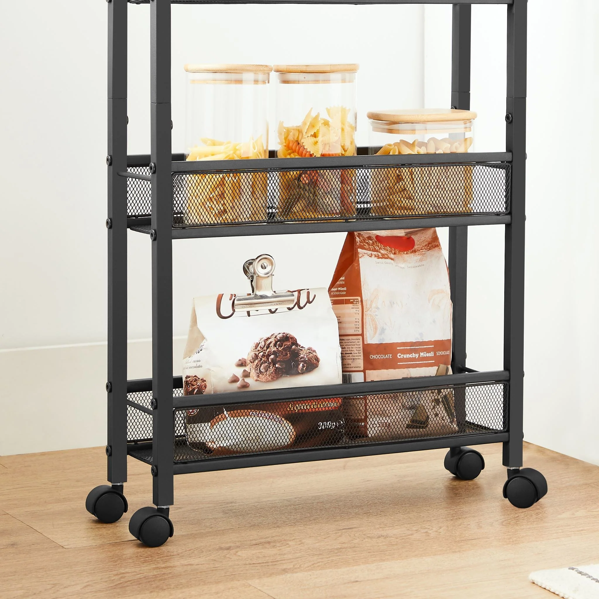 VASAGLE 3 Tiers Utility Rolling Cart Kitchen Trolley - Image 10
