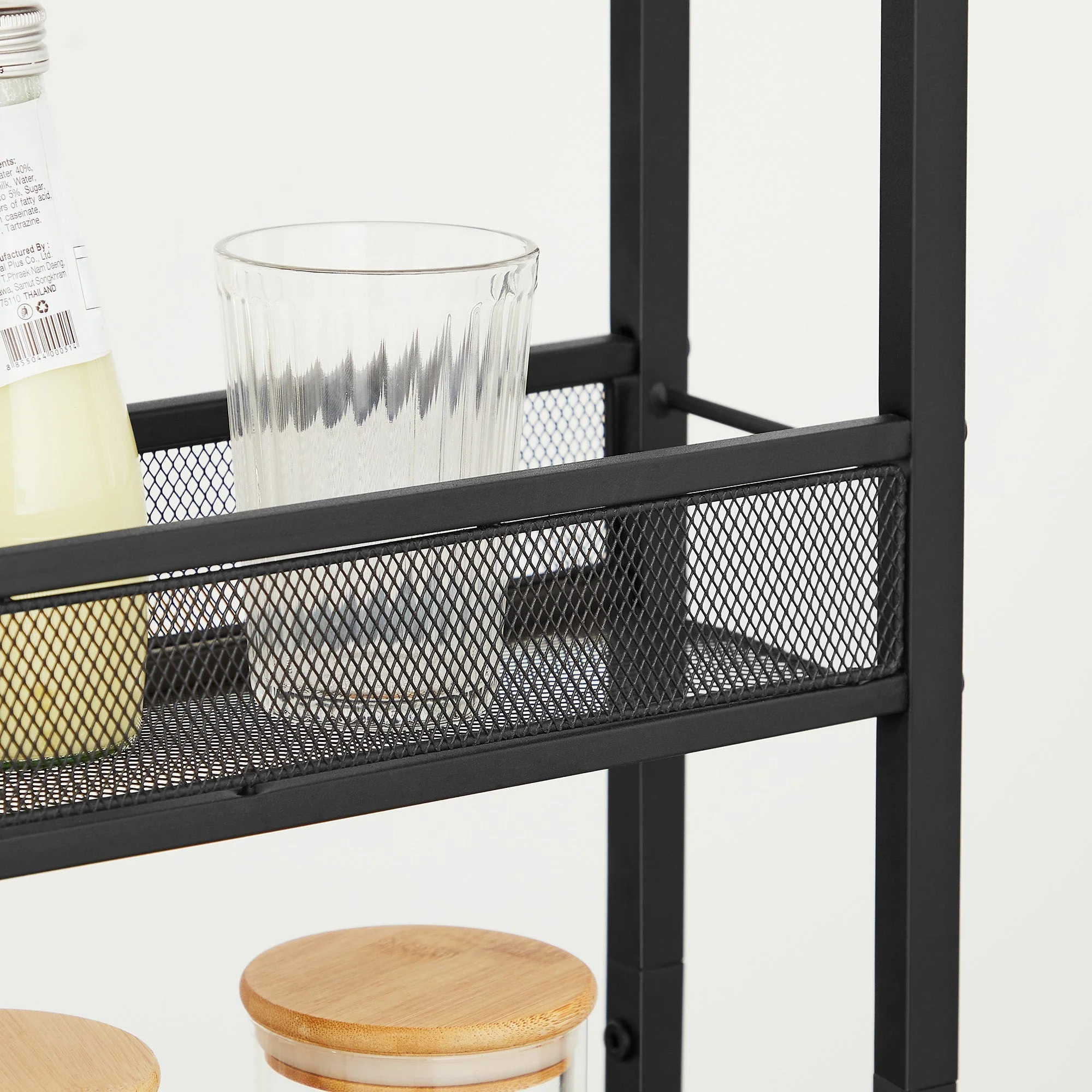 VASAGLE 3 Tiers Utility Rolling Cart Kitchen Trolley - Image 9
